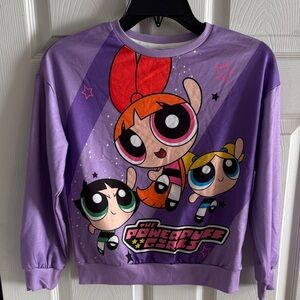 Kids Powerpuff Girls Purple Sweatshirt